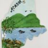 Acadia with Loons on Maine State Ceramic Ornament
