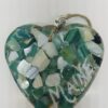 Blue and White Abalone Shell Heart Ornament