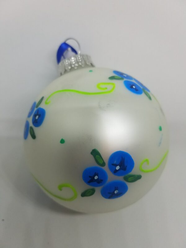 Blueberry Cluster Hand Painted Glass Ornament
