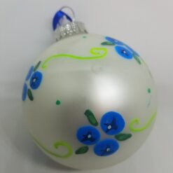 Blueberry Cluster Hand Painted Glass Ornament
