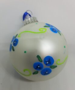 Blueberry Cluster Hand Painted Glass Ornament