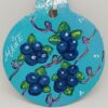 Blueberry Painted Wood Ornament