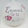 Engaged Hearts Painted Heartfelt Glass Ornament