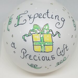 Expecting Precious Gift Baby Painted Heartfelt Glass Ornament