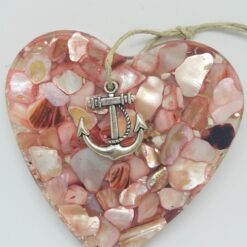 Heart with Crushed Abalone Shell Ornament