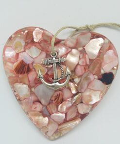Heart with Crushed Abalone Shell Ornament