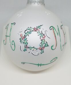 Home Painted Heartfelt Glass Ornament