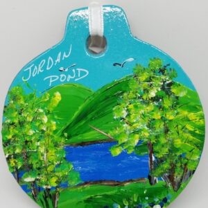 Jordan Pond Acadia Painted Wood Ornament