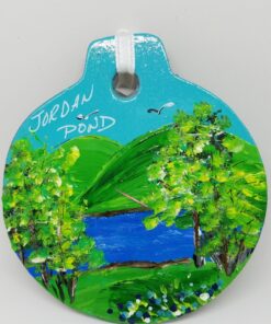 Jordan Pond Acadia Painted Wood Ornament