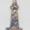 Lighthouse Crushed Mussel and Lobster Shell Ornament