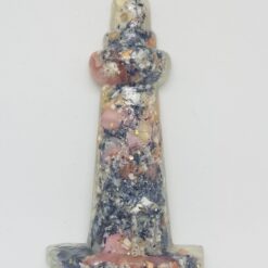 Lighthouse Crushed Mussel and Lobster Shell Ornament