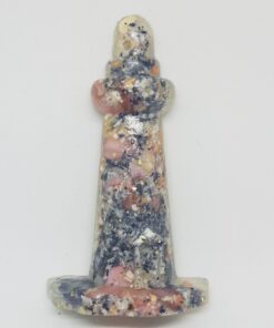 Lighthouse Crushed Mussel and Lobster Shell Ornament
