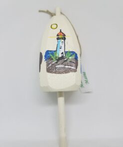 Lighthouse on White Buoy Ornament