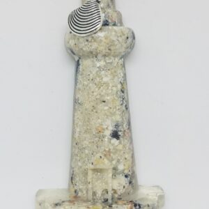 Lighthouse with Crushed Clam and Mussel Shell Ornament