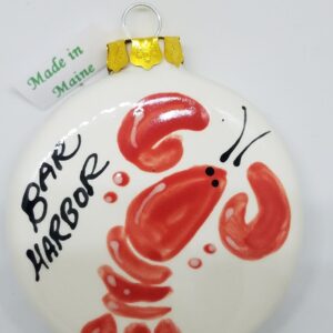 Lobster on Ball Ceramic Ornament