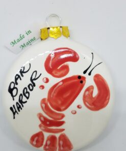 Lobster on Ball Ceramic Ornament