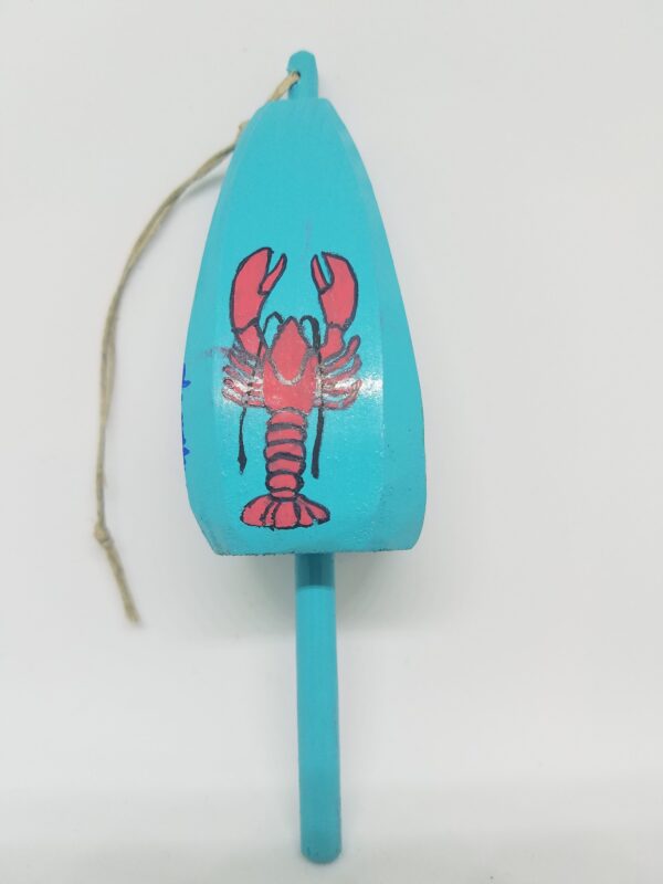 Lobster on Blue Buoy Ornament