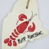Lobster on Maine State Ceramic Ornament