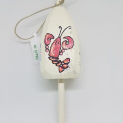 Lobster on White Buoy Ornament
