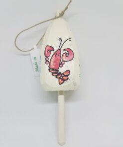 Lobster on White Buoy Ornament