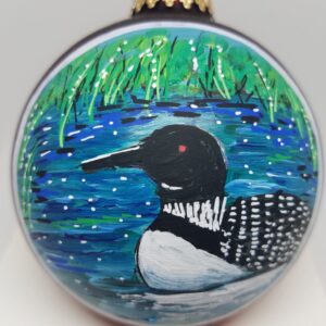 Loon Painted Glass Ornament