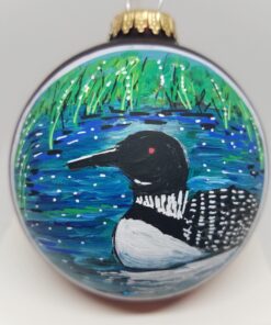 Loon Painted Glass Ornament