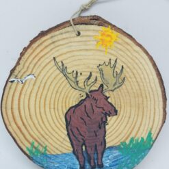 Moose in Clearing Wood Ornament