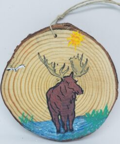 Moose in Clearing Wood Ornament