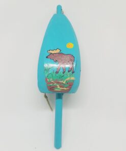 Moose on Blue Buoy Ornament