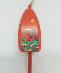 Moose on Orange Buoy Ornament