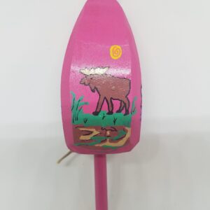 Moose on Pink Buoy Ornament
