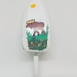Moose on White Buoy Ornament