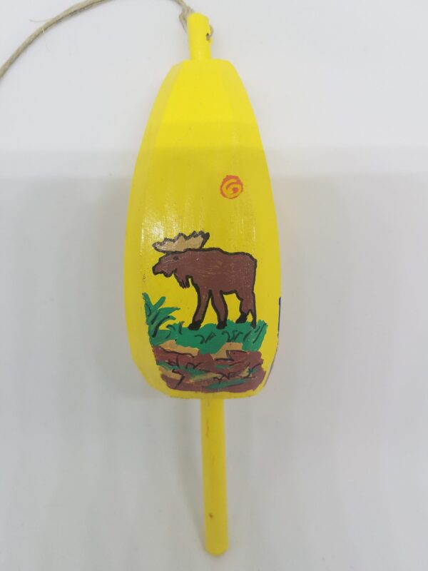 Moose on Yellow Buoy Ornament