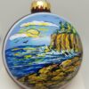 Otters Cliffs Acadia Glass Ornament