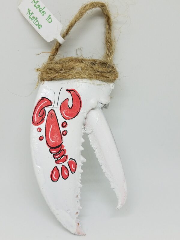 Red Lobster on White Lobster Claw Ornament