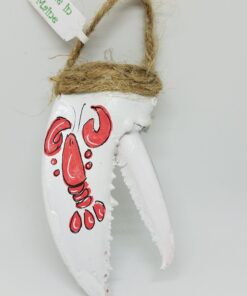 Red Lobster on White Lobster Claw Ornament