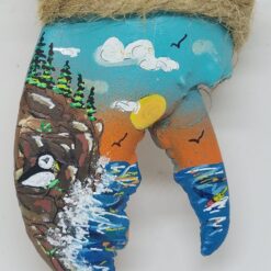Rocky Coast with Puffin Lobster Claw Ornament