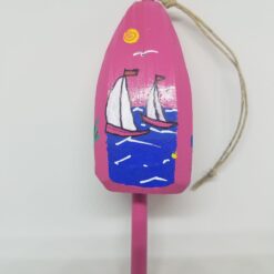 Sailboats on Pink Buoy Ornament