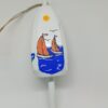 Sailboats on White Buoy Ornament