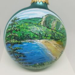 Sand Beach with Beehive Acadia Glass Ornament