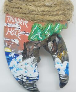 Thunder Hole Acadia National Park Painted Lobster Claw Ornament