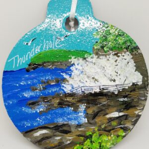 Thunderhole Acadia Painted Wood Ornament
