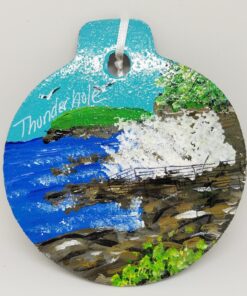 Thunderhole Acadia Painted Wood Ornament