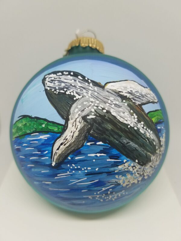 Whale Glass Ornament