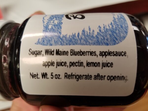 Blueberry Jam Ingredients Made in Maine