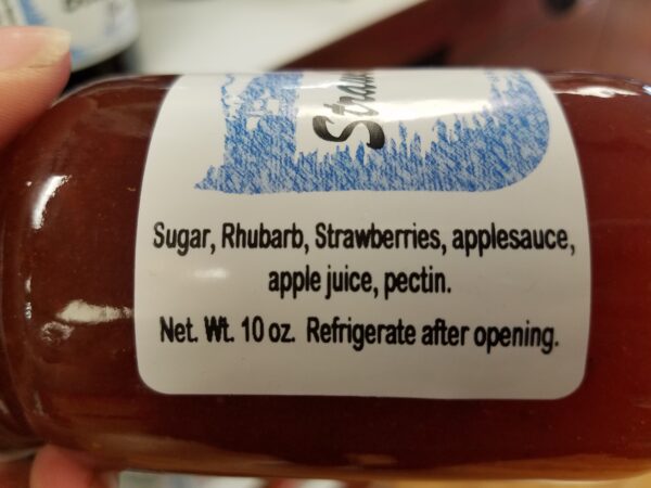 Strawberry Rhuabarb Jam Ingredients Made in Maine