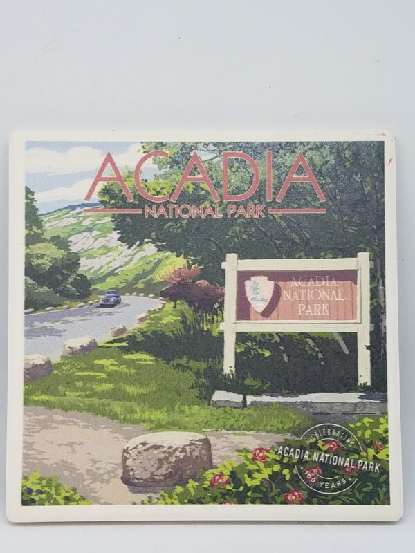 Acadia National Park Sign Coaster