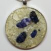 Crushed Clam Shell with Mussel Accents Jewelry Pendant
