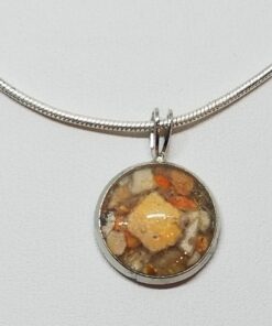 Crushed Lobster Shell Mini Jewelry Pendant