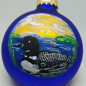 Loon Painted Glass Ornament